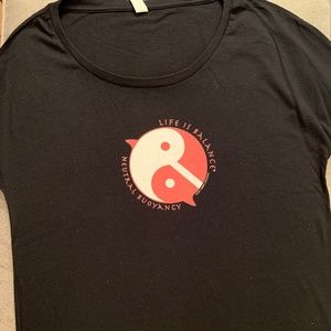 Ladies dolman short sleeve tee for scuba divers